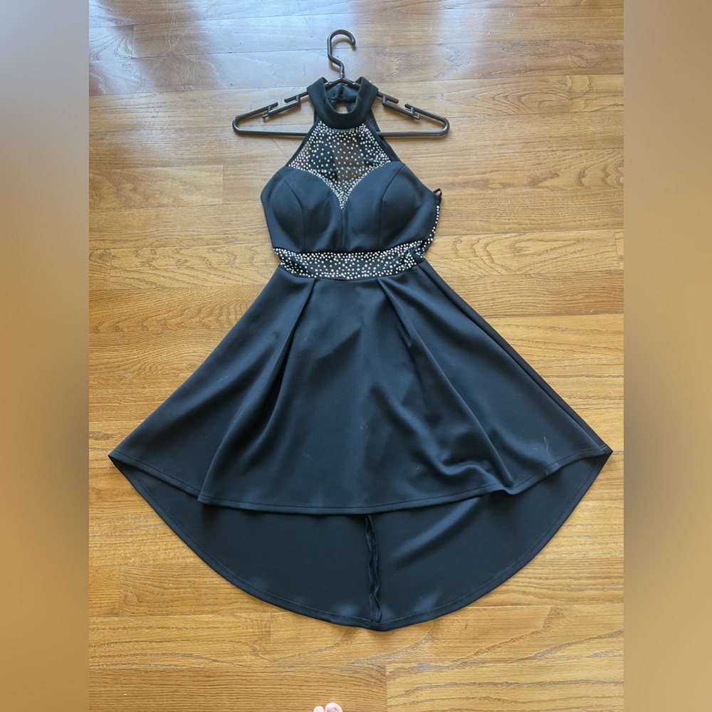 Black Halter Top Prom Dress, Prom Engagement Party Cocktail Wedding
